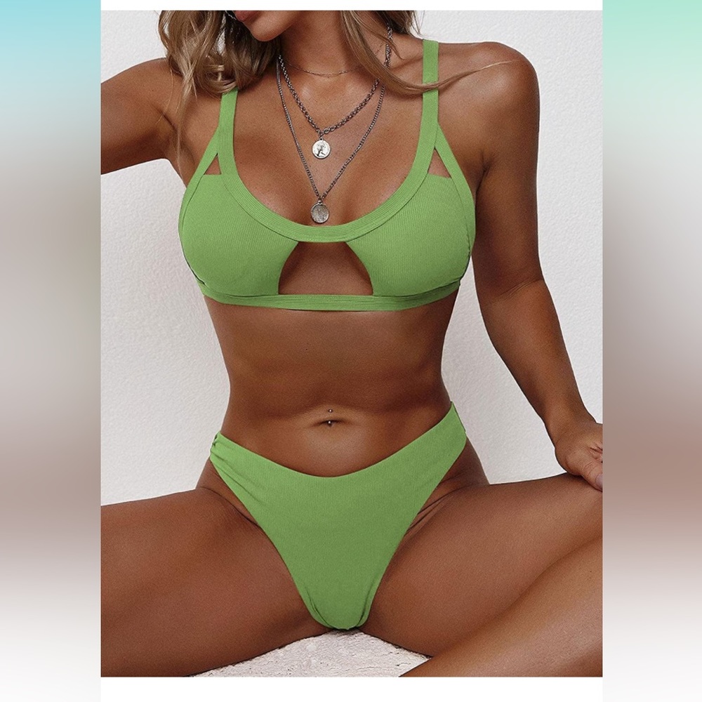 BURNT ORANGE NWT Zaful Bikini with cutouts